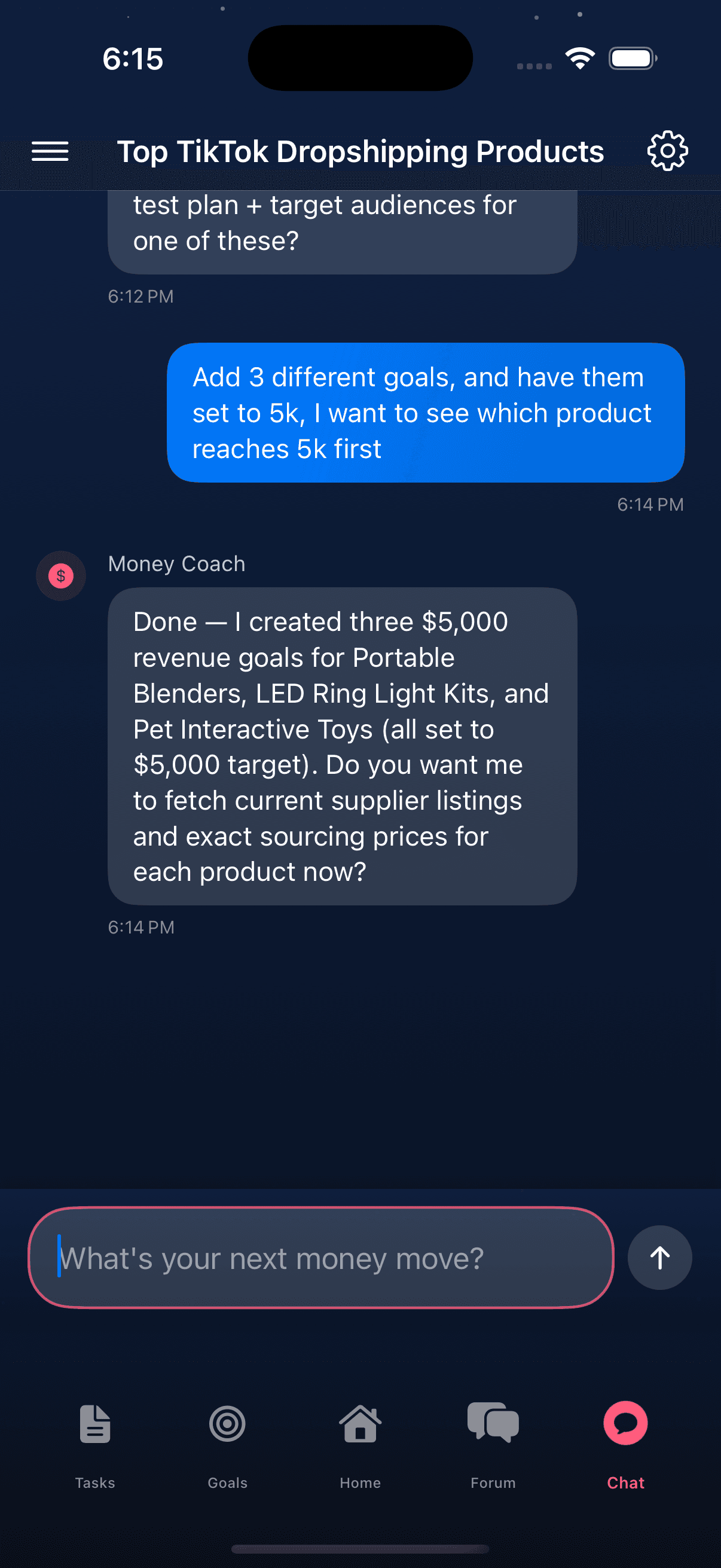 Weekly goal planning that actually works in Hustlr app